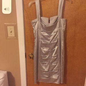Silver bridesmaid dress